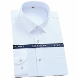 Luxusmarken Cott Herrenhemden Lg Sleeve Busin Dr White Party Hochzeit Arabisch Hemd Korean Fi s6Lz #