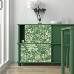 Sfondi ispessimento verde autoadesivo adesivo da parete in PVC impermeabile camera da letto Meuble Armoire adesivi da staccare e incollare a prova di sole da tavolo