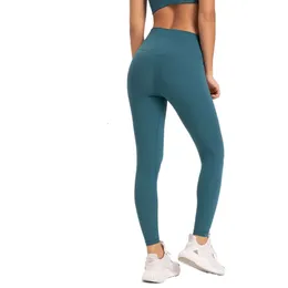 Al0 Yoga Leggings Original Factory Factory New Drawstrip Thread Fabric Series Sport Pants High midja Hip Lift Elastic Tight Sports and Fitness Cropped