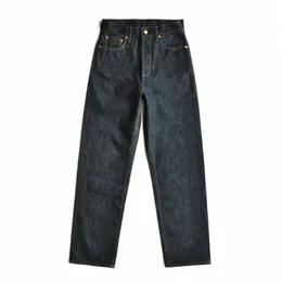 Sauzhan 317XX-RAW Jeans da uomo Jeans denim Seedge non sanforizzati per uomo Vestibilità ampia Gamba larga Butt Fly 14,5 Oz y0JG #