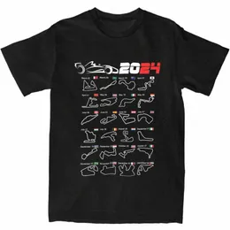calendario Formula 1 F1 Auto da corsa 2024 Circuiti Magliette Accories Uomo Donna Pure Cott Novità Tee Shirt Manica corta Tops c1TI #