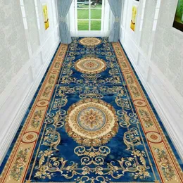 Europe Long Hallway Rugs and Carpet Non-Slip Stair Carpet Home Floor Runners Rugs Bedside El Entrance Corridor Aisle Floor223T