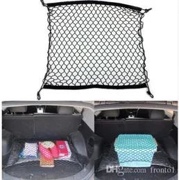 Rede de carga de malha de carro com 4 ganchos de plástico organizador de porta-malas de automóvel suporte de saco de armazenamento acessórios automotivos 70x70cm3896964