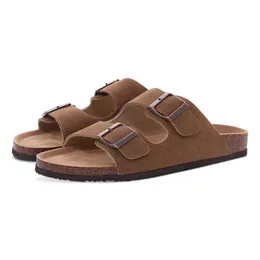 Kapdy Shevalues ​​Cork Beach Sandals Women Fashion Miękki gruby podeszwy buty letnie Rodzina otwarta Flat H240328FXQ1