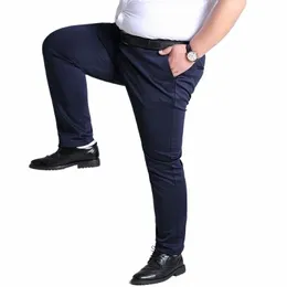 Mäns tjocka stora formella byxor plus storlek seluar slack lelaki elastiska män busin casual lg byx flexibla byxor n2ft#