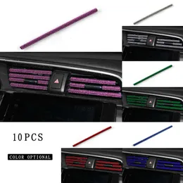 2024 10pcs/lot auto auto air outlet trim strip interior air vent trim trim outlet decoration strip accessories diamond car issories interior for woman