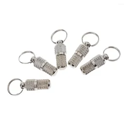 Dog Apparel Pack Of 5Pcs Pet Anti-Lost Address ID Tag Barrel Metal Waterproof Name Label Tube Collar