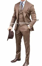 2023 Mens Suit Groom Tuxedos Prom Wedding Men Suit Slim Fit Cott Blend Formal Suit for Men Slim Fit 3PCSjacket+Pants+Vest P7ly#