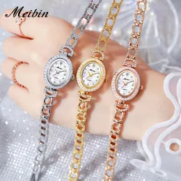 Nowa seria bransoletki biżuterii Seria damska z fritillaria Diamond Zestaw Mały dysk kwarcowy zegarek dla Watch Watch Watch