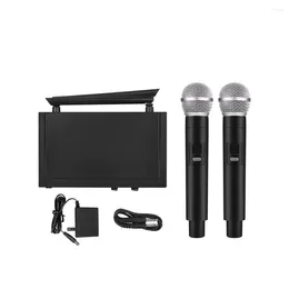 Mikrofony bezprzewodowy System mikrofonu 2 lub 4 ręczny mikrofon przenośny 80 metrów odległość do karaoke dla rodziny mowy kościołowej