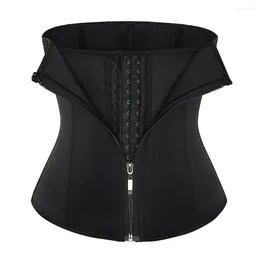 Damen Shapers Neopren Taille Trainer Cincher Reißverschluss 3 Haken Stahlknochen Trainingsgürtel Korsett Minceur Plus Size Gorset