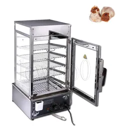 Electric Bun Steamer 5 Layers Steamed Bread Sandwich Stainless Steel Glass Cabinet Electric Food Steamed Buns Machine