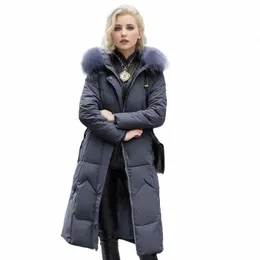 Pulabo Donna Mid-Length Cott Jacket 2024 Slim Fit Cott Abbigliamento Grande collo di pelliccia Giacche invernali per donna 2024 Down Parka 57Qy #