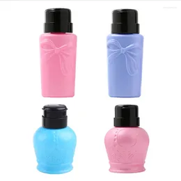 Storage Bottles 230ml Push Down Dispenser Polish Remover Empty Bottle Dispensers Liquid Container