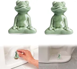 Toilettensitzbezüge, große Skulptur, Wanderornament, Keramik-Frosch-Bezug, dekorative Frösche, passend für bis zu