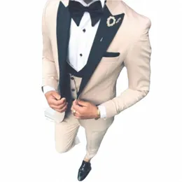 Новый Fi костюм Homme Peak Lapel Мужской костюм 2024 Жених Свадебная куртка Busin Dr 3 предмета Slim Fit Смокинг Traje Hombre M6Zf #