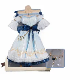 W magazynie UWOWO Nilou cosplay sumeru cosplay nilou costume fanart pokojówka Ver. Hydro Maid Dr Halen Costumes M5WH#