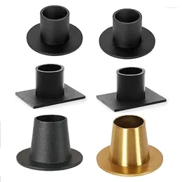 Castiçais 4 pçs preto/ouro retro castiçal suporte mesas de jantar decoração para casa festa de casamento aniversário presentes de inauguração