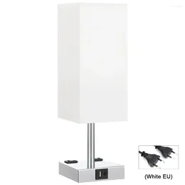 Lampy stołowe Lampka nocna z USB C Porty ładujące i podwójne punkty sieciowe Bezpałek Kontrola Kontrola Nocna lekka żarówka LED do sypialni