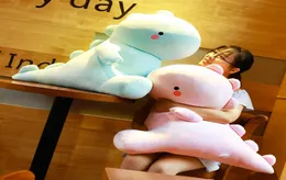 3060cm Soft Dinosaur Plush Toy PP Cotton Stuffed Blue Pink Lovely Dino Comforting Plushie for Baby Kids LJ2011262672639