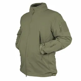 겨울 군용 양털 필드 재킷 남자 소프트 쉘 전술 방수 바람막이 군대 전투 코트 사냥 등반 의류 p2ej#