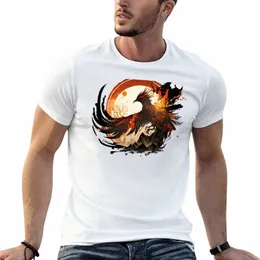 صعود Phoenix T-Shirt عادي بالإضافة إلى أحجام قصيرة الأكمام Tee Men L8ZG#