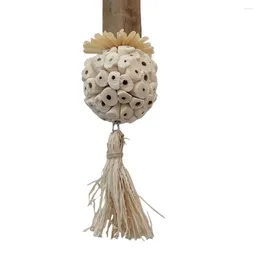 Altre forniture per uccelli Giocattoli Sola Balls Foraggiamento appeso con buccia di mais Accessori da masticare per pappagalli Cockatiel Conigli Criceti