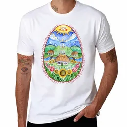 pysanka Páscoa T-Shirt espaços em branco de grandes dimensões para um menino pesos pesados camisetas simples homens X3Nj #