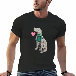 Akwarela LG-Haired Weimaraner T-shirt Sublime Sports Fan Fani Owczesne czarne koszulki dla mężczyzn M77M#