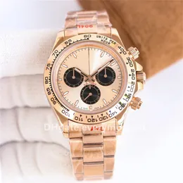 2024 Super edycja zegarki męskie 126518 126505 126508 40 mm Automatyczny wszechświat mechaniczny Watch 904L Timer ETA7750 Wodoodporne zegarek ceramiczny