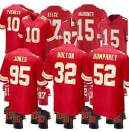 15 Patrick Mahomes Jersey 87 Travis Kelce 10 Isiah Pacheco Trent McDuffie 32 Bolton 95 Jones 52 Creed Humphrey 25 Clyde Edwards-Helaire 4 Rashee Rice Football Trikots