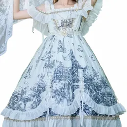 Noite japonesa Darkn Girl New 2024 Lolita s role Playing Maid traje vitoriano estilo gótico dr roupas Jsk W70R #