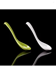 Spoons A5 Melamine Fast Spoon Imitation Porcelain Plastic Soup Powder Hook Chinese Anti-drop