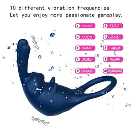 Penis Vibration Ring Verzögerte Ejakulation Kaninchen Vibrator Stimulator Frauen Klitoris Massage Für Erwachsene Männer Sex Spielzeug 240326