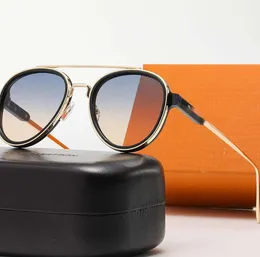 Projektant mody zdolny metal owalny 2024 Małe okulary przeciwsłoneczne dla mężczyzn i kobiet dzikie okulary przeciwsłoneczne fotografii uliczne na świeżym powietrzu dla sterowników