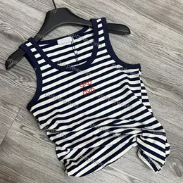 Kadın Stripe Yoga Mektubu Örgü Yelek Kolsuz Tank Tops Suit Spor giysisi Fitness Sports Tops