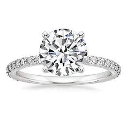 Cluster Rings EAMTI 925 Sterling Silver For Women 1 25 CT Round Solitaire Cubic Zirconia Engagement Ring Promise Size 4-12315w