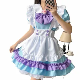 lolita Dr Nettes rosa Rüschen-Dienstmädchen-Outfit Kawaii-Bogenknoten-Katzenpfoten-japanisches Mädchen JK Cosplay-Kostüme S-5XL Tägliche Uniform-Party 01dP #