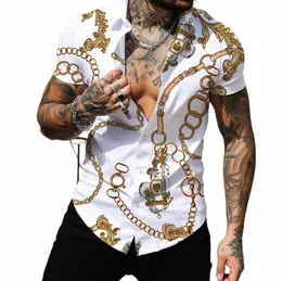 Erkek Giyim Sosyal Gömlek Adam Barok Baskı Gevşek Gömlek Üstleri Lüks Yoklu Balo Yüksek Kaliteli Bluz 5xl Büyük Boy Tee Shirt Erkekler N7IE#