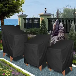 Coperture per sedie 1 set di copertura polvere impilata Borsa di stoccaggio Impilamento impermeabile Oxford Panno per giardino domestico