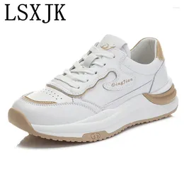 Scarpe casual LSXJK Pelle Forrest Gump Scarpe da ginnastica da corsa primaverili da donna 2024 Scarpe con suola spessa per tutte le partite