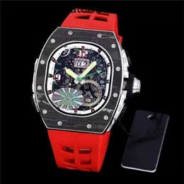 Richasmiers Watch YS Top Clone Factory Watch Carbon Fiber Automatic Luxury Ceramic Strap Business RM62-01 Kol Case2L6J