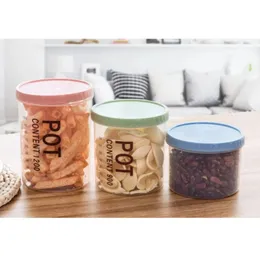 2024 Plastmatlagringsbehållare Spice Jar Set Kitchen Box Bulk Sealed Jar Kylskåp Vakuum Transparent förvaring Bottle Te Tank