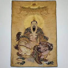 Miniaturas Thangka, pintura de brocado bordado, Taiyi salvando o deus amargo, decoração de casa requintada, auspicioso