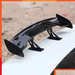 Outras peças de automóvel novo carro mini spoiler cauda asa de fibra de carbono olhar modificado asas modelo estilo decoração acessórios entrega entrega au otwbn