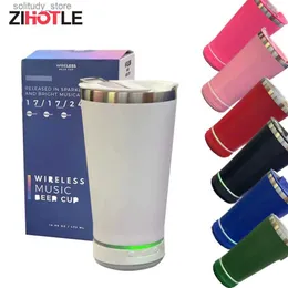 Portable Speakers ZIHOTLE Portable Stainless Steel Insulated Cup Music Cup Wireless Bluetooth Speaker Stereo Subwoofer Copo Com Som Q240328