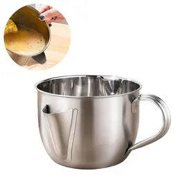 1000ML Multi-use Stainless Steel Gravy Oil Soup Fat Separator Grease Oiler Filter Strainer Bowl Home Kitchen Cooking Tools 240322