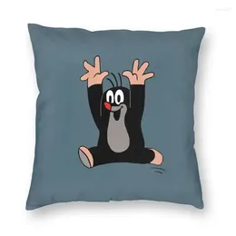 Kuddtecknad film Krtek Little Maulwurf Cover Decoration Print Funny Mole Throw For Sofa Two Side