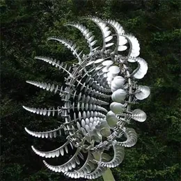Новый новый 2024 Уникальный и волшебный металлический ветряная мельница 3D ветряная кинетическая скульптура газон газон металлические ветры двор и подарок декора сада1.Для