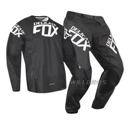 Delicate Fox MX 360 Kila Jersey Hose Motocross Dirt Bike MTB ATV Erwachsene Racing Gear Set Schwarz7833794